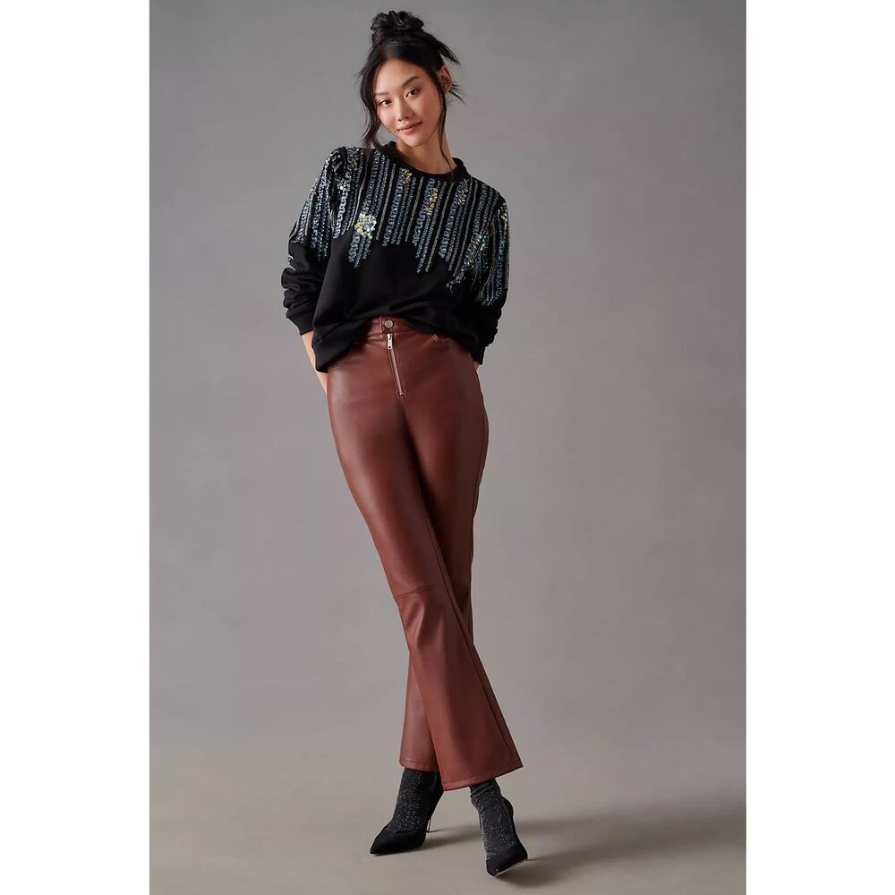 New Anthropologie Let Me Be Disco Sequin Sweatshirt $168 Small Black - Picture 5 of 7